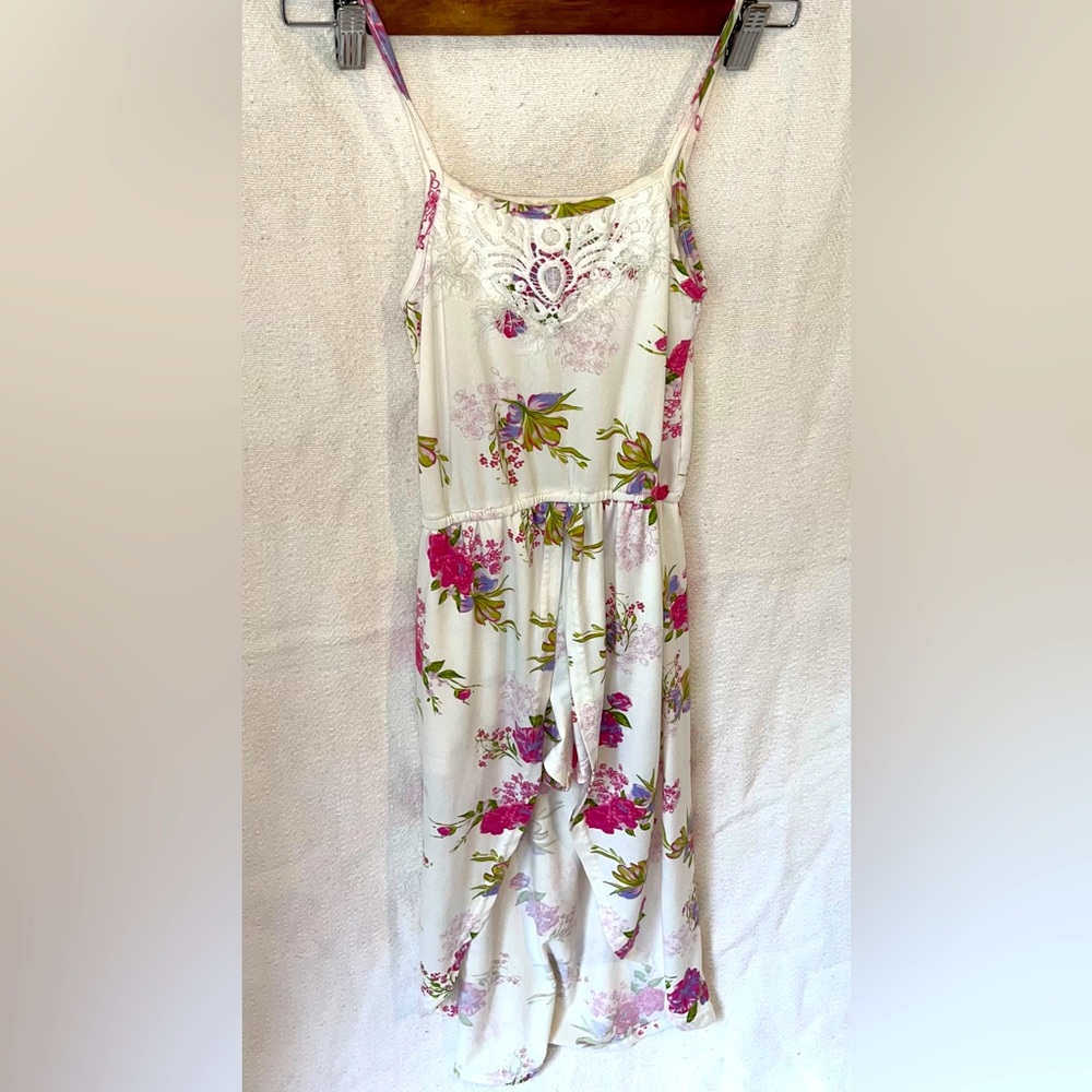 Flower Print Romper Dress